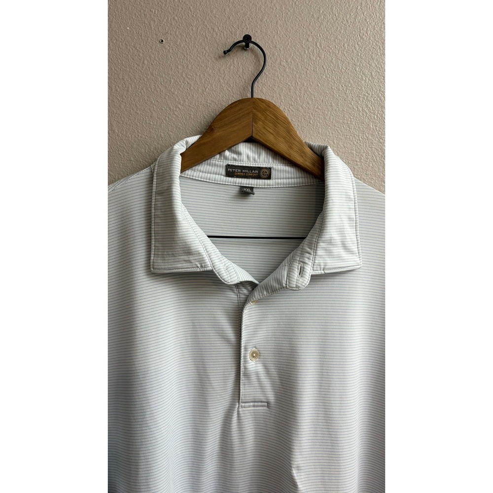 Peter Millar Polo XXL Striped Summer Comfort Performance Golf Shirt MS16EK12S
